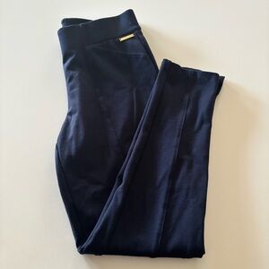 Michael Kors Navy Ponte Knit Slim Pants Stretch Pull On Dress Pants Size S